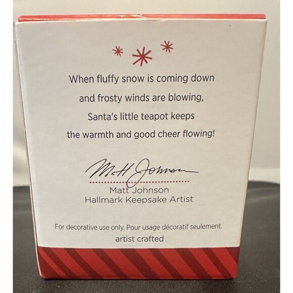 Hallmark Ornaments Keepsake Miniature Santa’s Little Teapot 2014-NEW DMG BOX - Picture 3 of 3